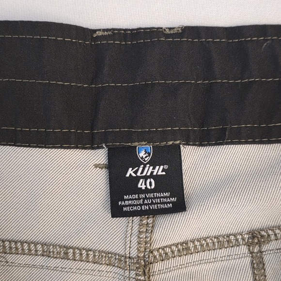 Kuhl Shift Amphibia Men Brown Khaki Drawstring Shorts Quick Dry Stretch Size 40 - Picture 4 of 9